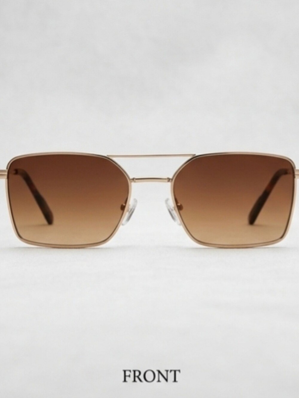 Unisex Metal Frame Sunglasses in Brown - Classic Aviator Style